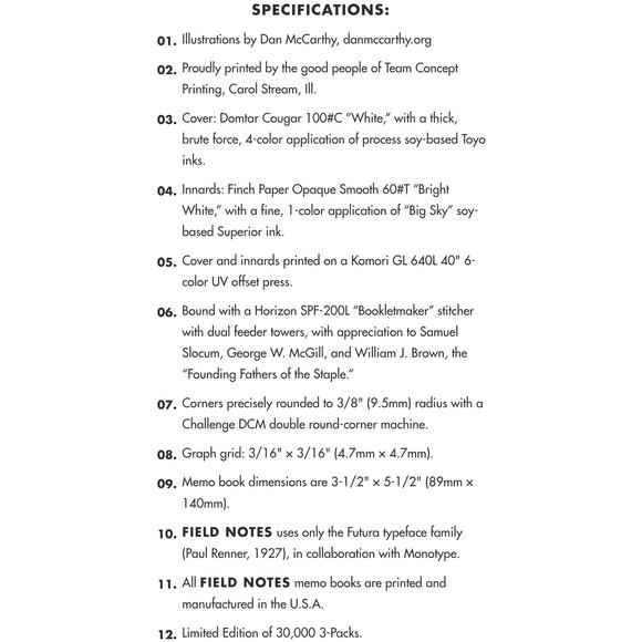 New Sealed Field Notes Heartland 3 Pack Winter 2023 Quarterly Edition Memo Books - Picture 7 of 7